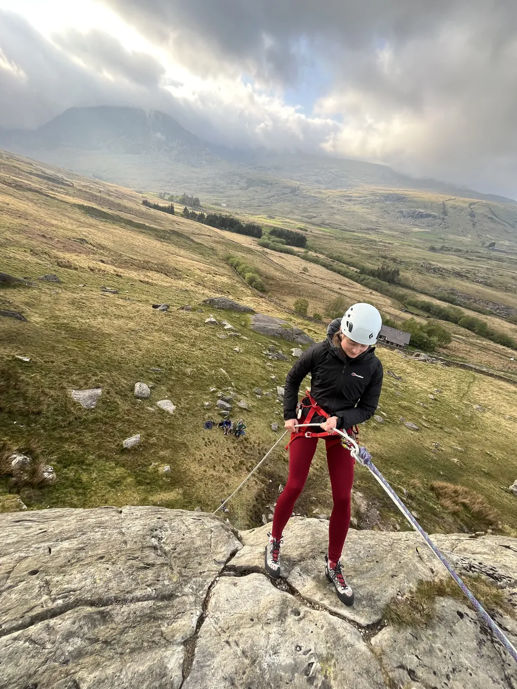 Outdoor rock climbing and abseiling in North Wales