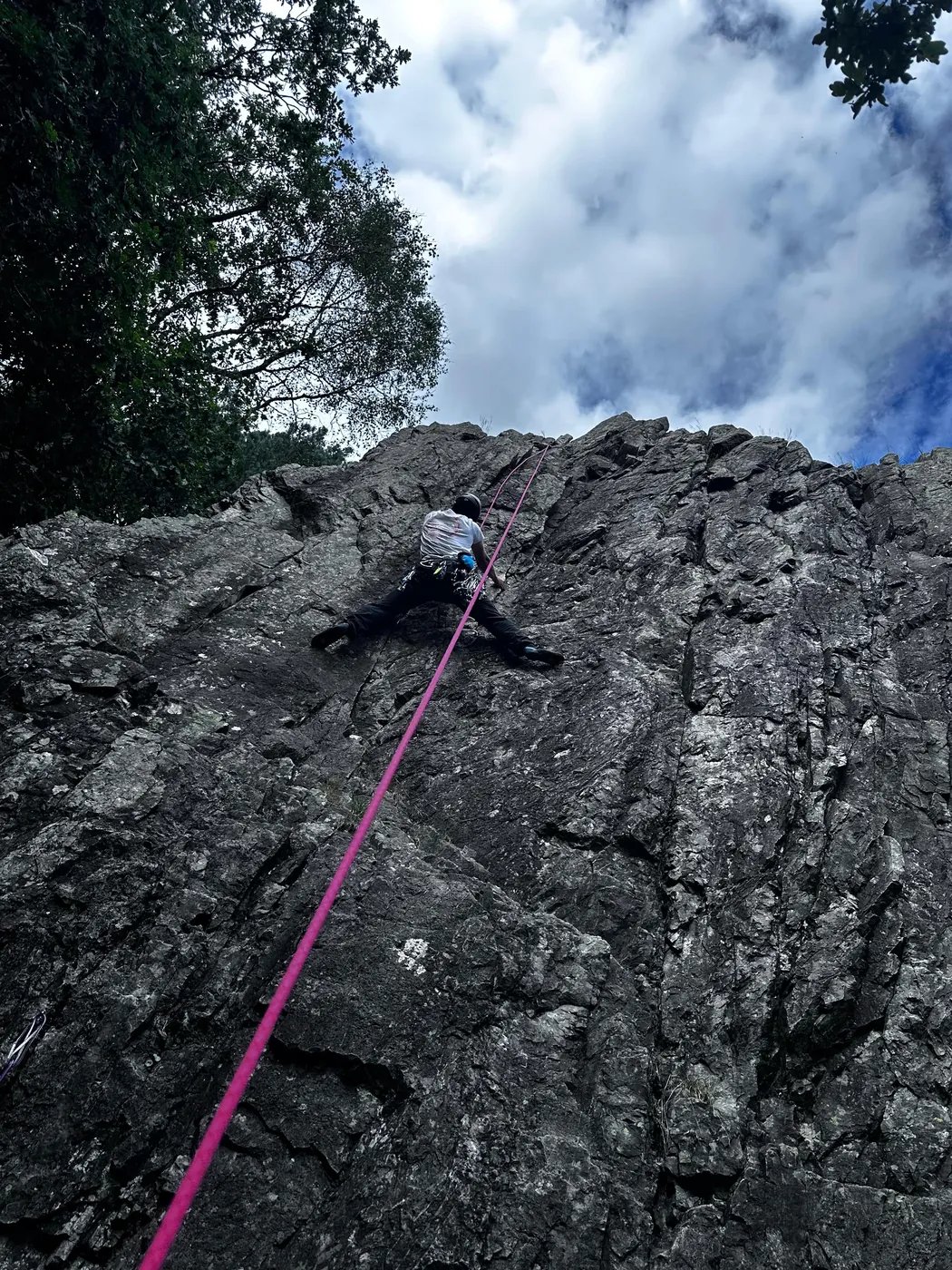 Top rope climbing session