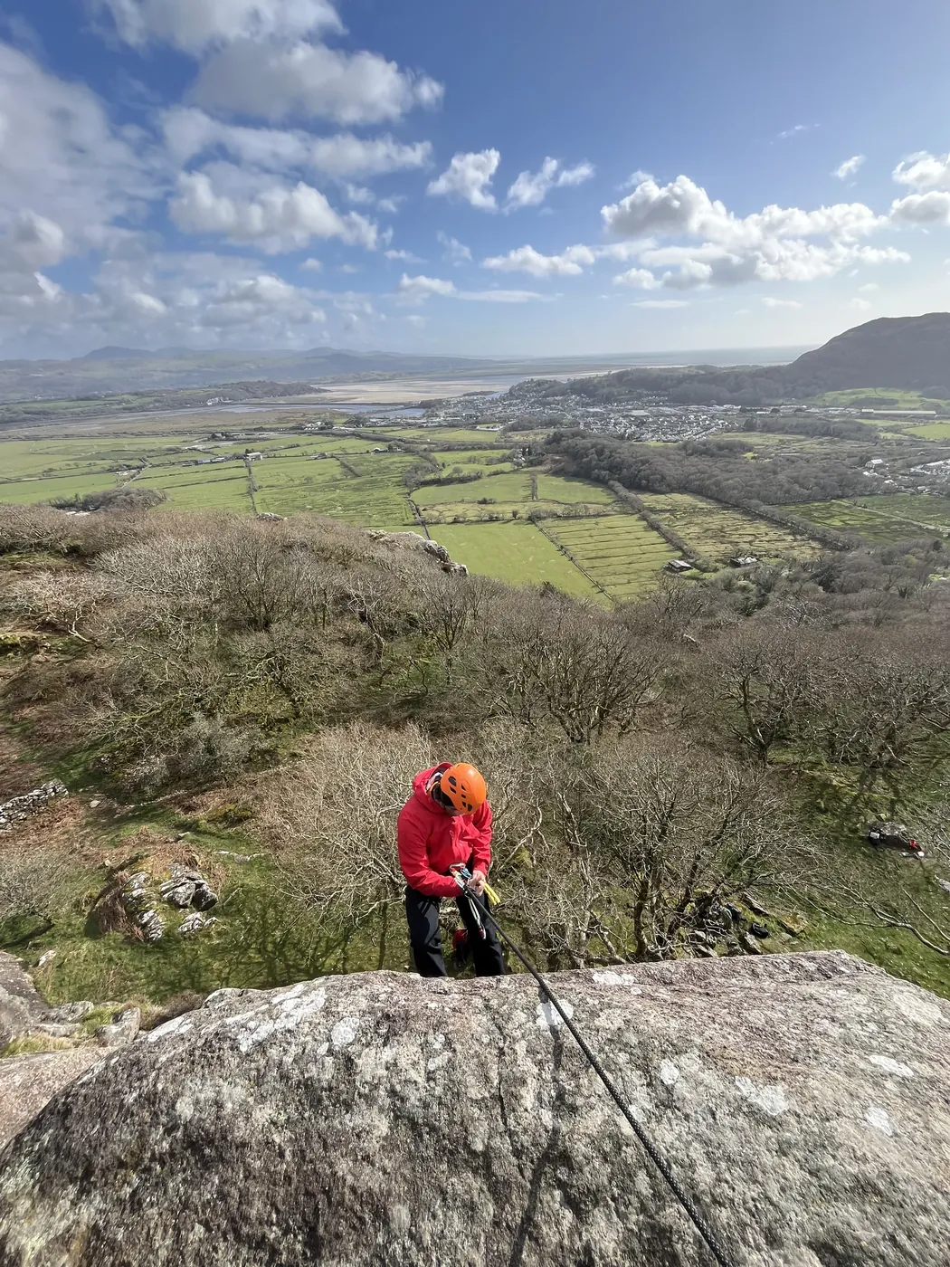 Abseiling at Tremadog in North Wales